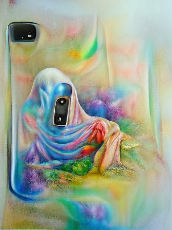 Psychedelic Ghost in Iridescent Watercolor, 8k