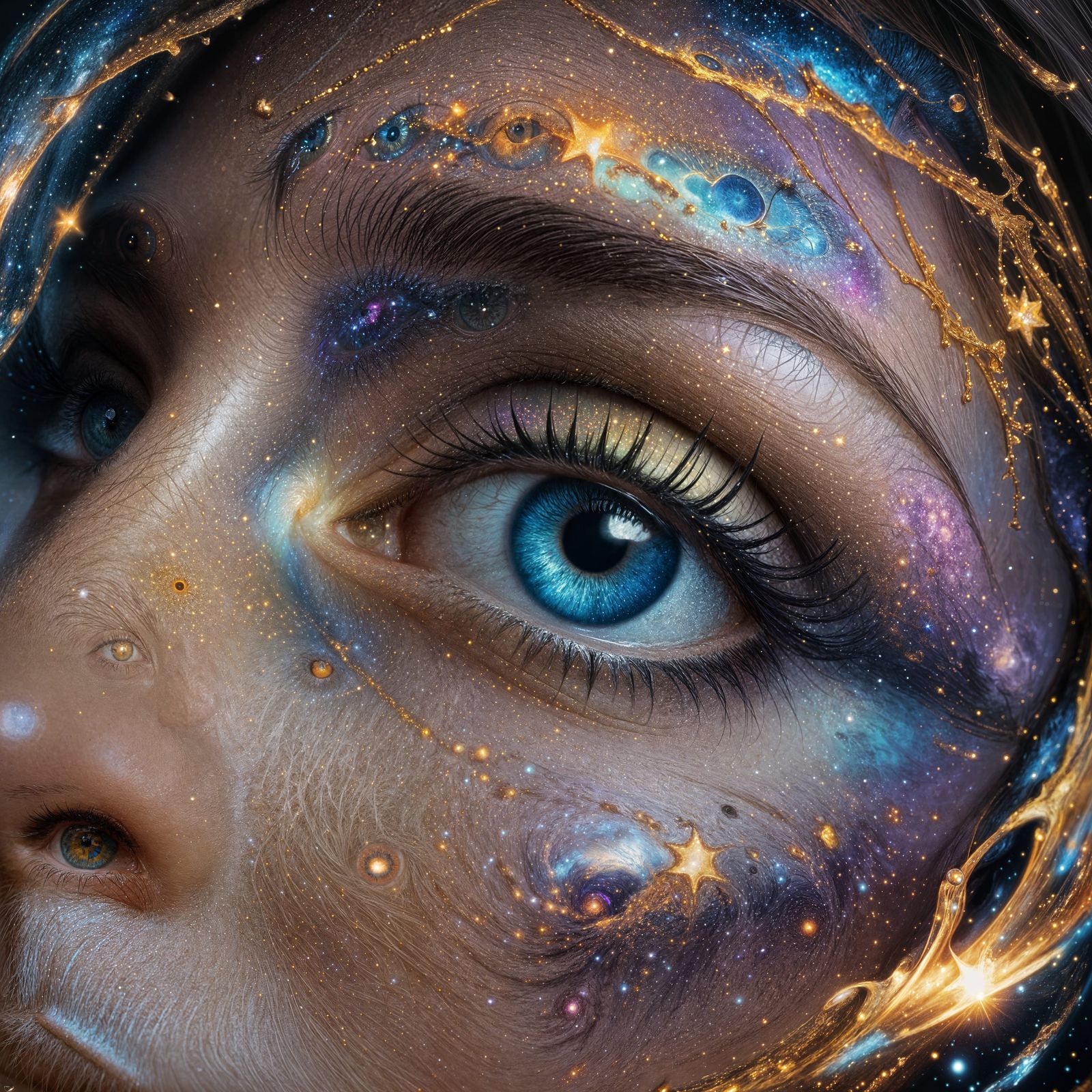 Mesmerizing Galaxy Eye, Detailed Matte Painting
