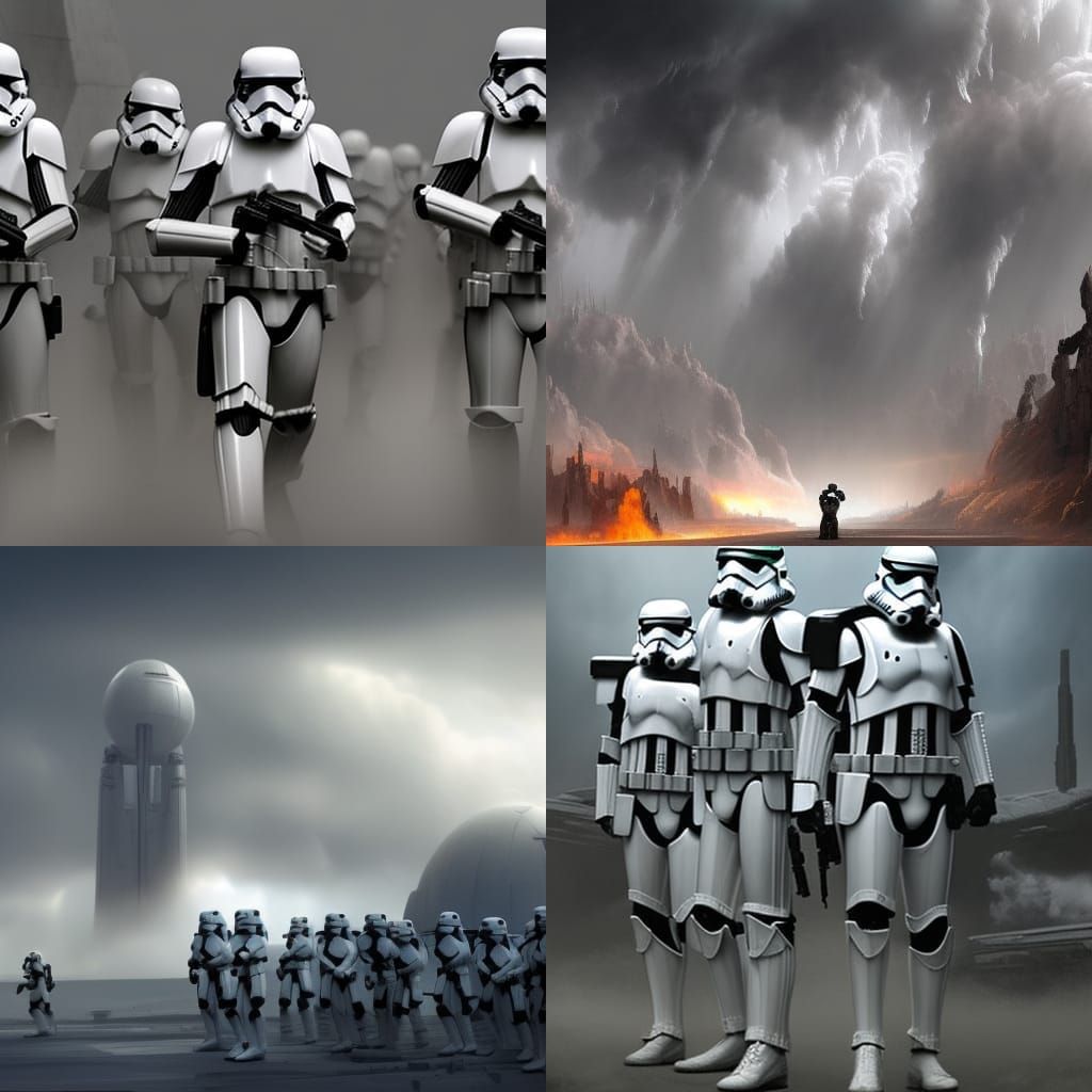 Epic Stormtroopers in a Digital Matte Painting