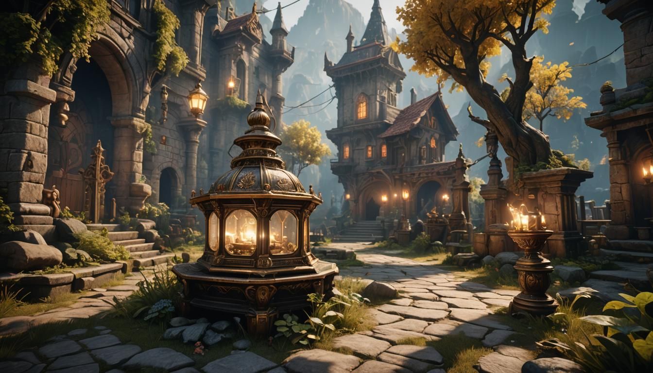 Magic Lantern in 3D Game Cinematic Style