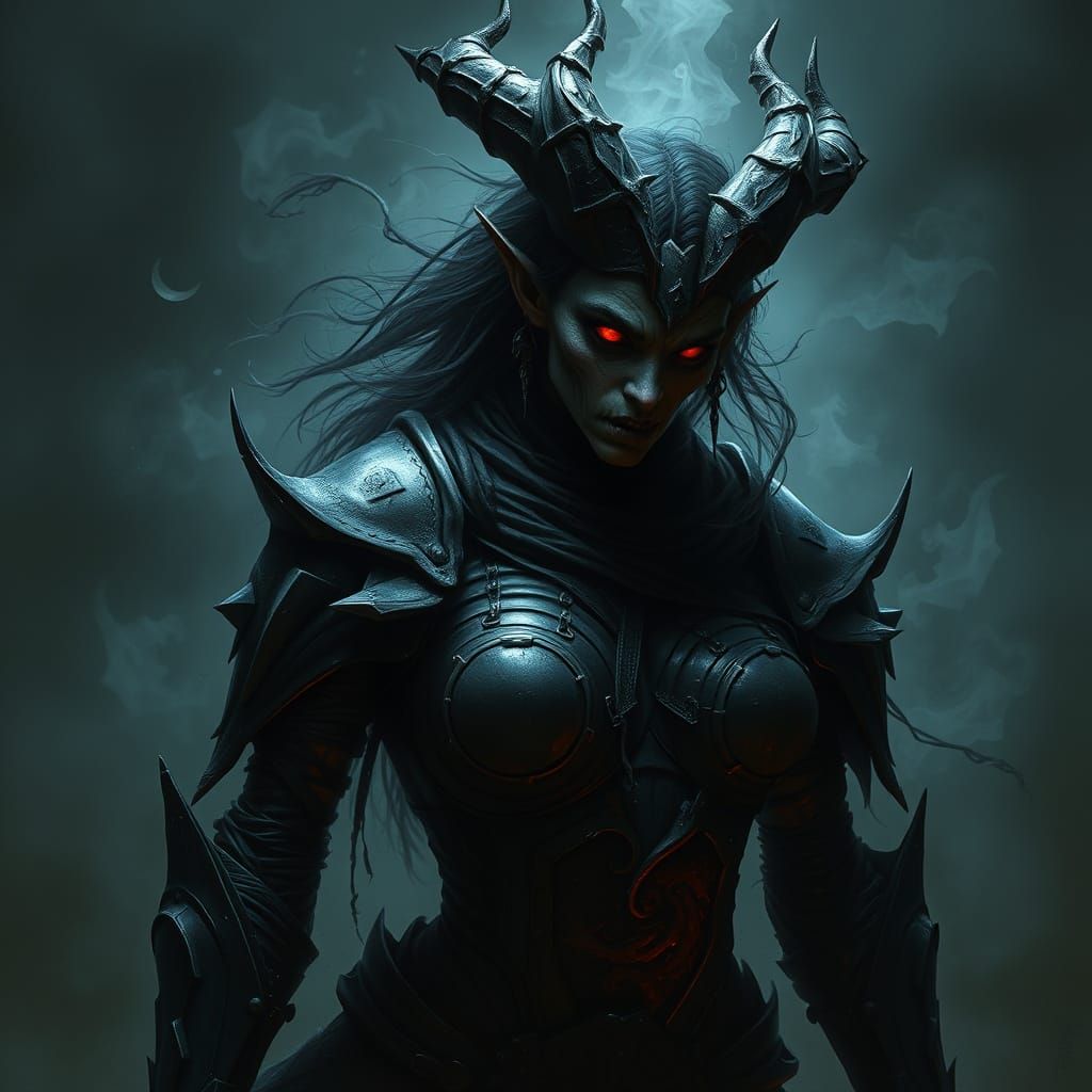 Dark Fantasy Demon Shape Shifter in Armor
