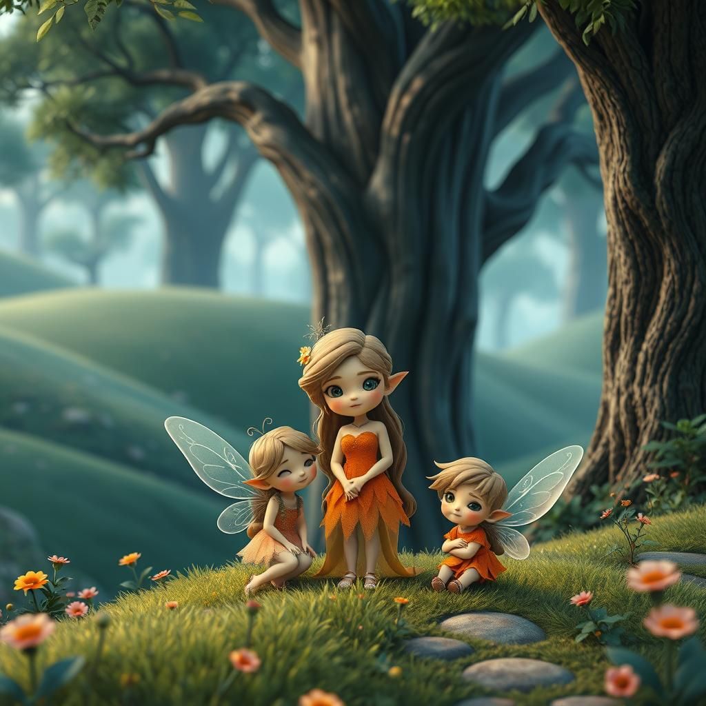 cute fairy family