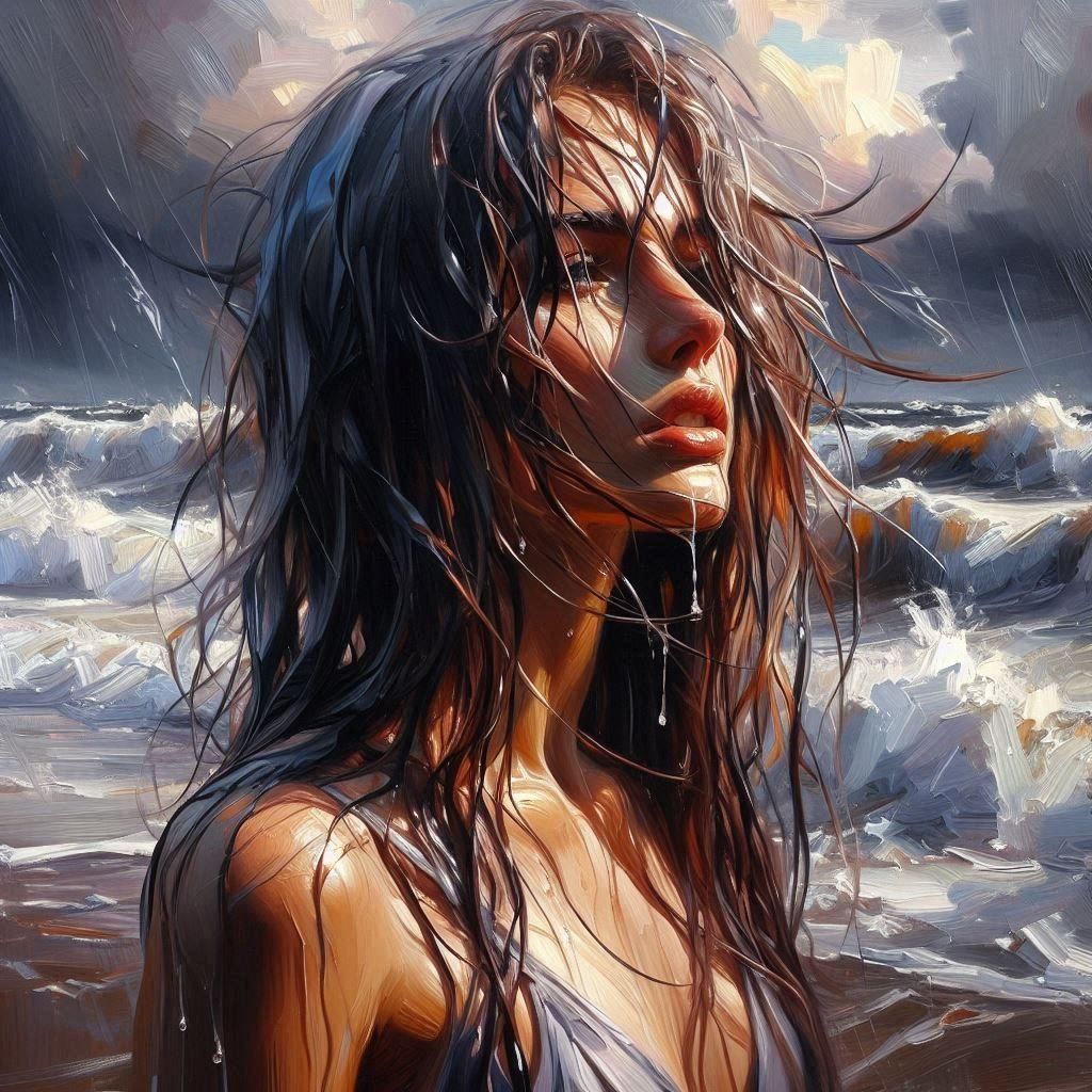 Abstract Storm Day AI Interpretation