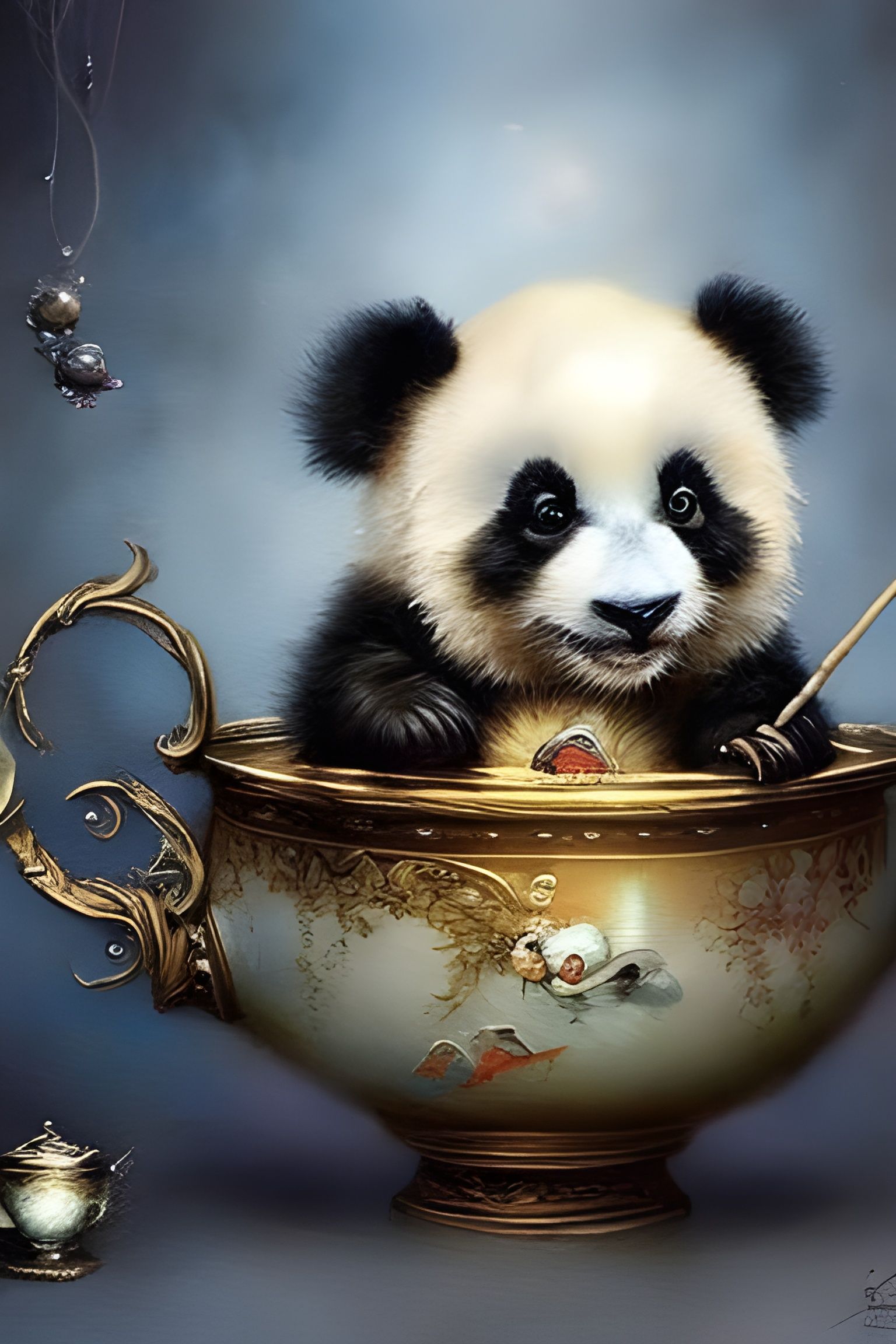 Baby Panda in a Teacup ...
