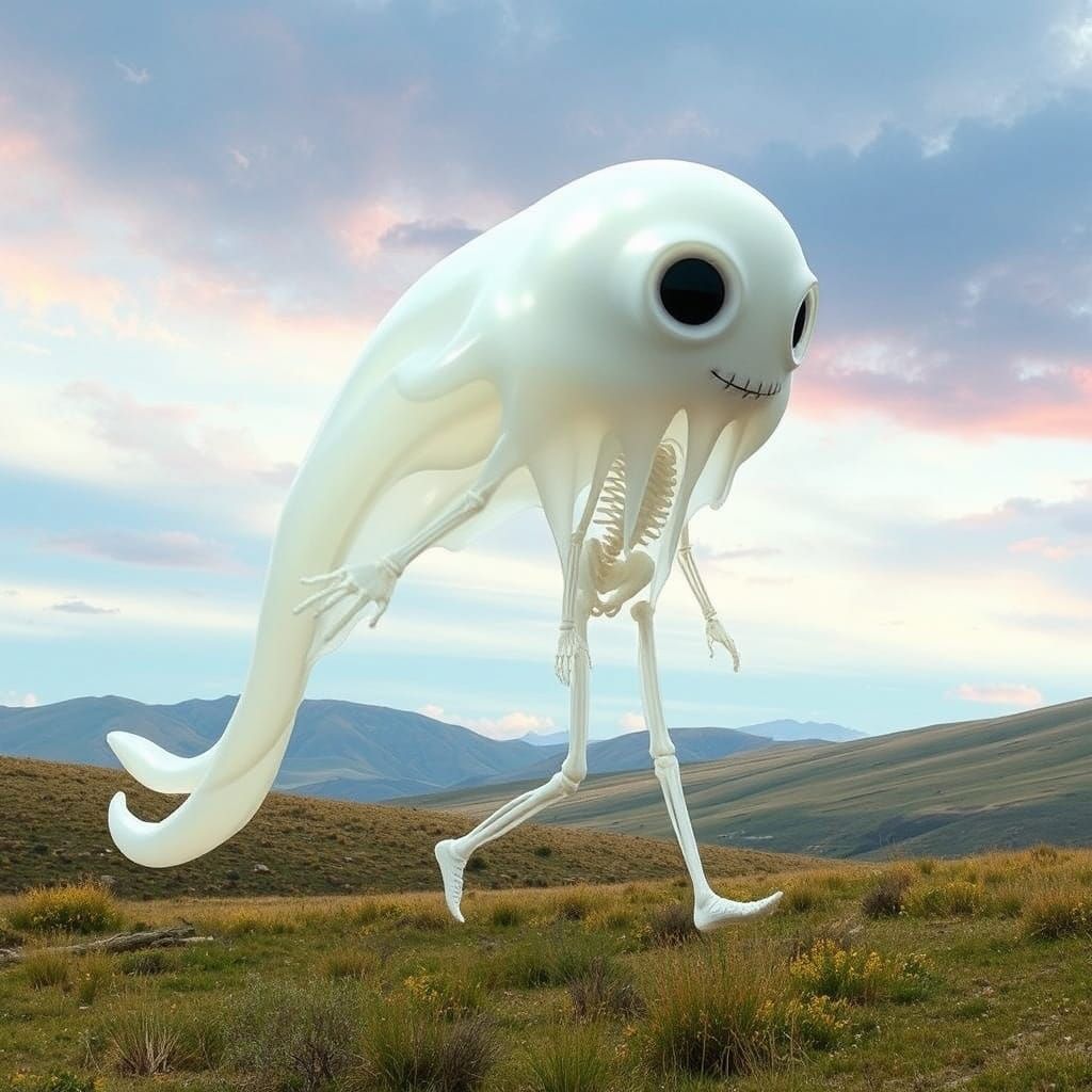 Giant Translucent Slime Cathedral Walks Dreamlike Valley