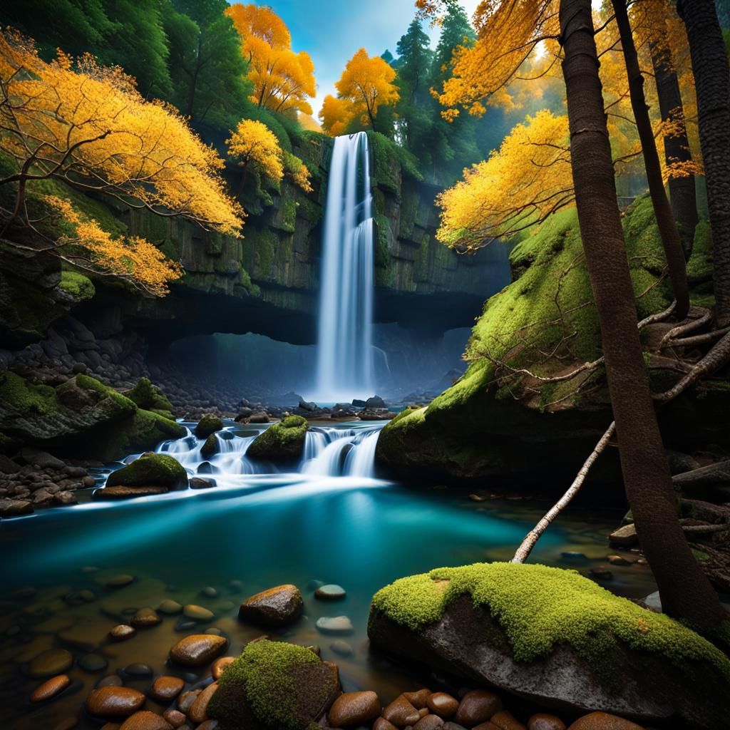 Hyperrealistic People in Ethereal Fantasy Landscape