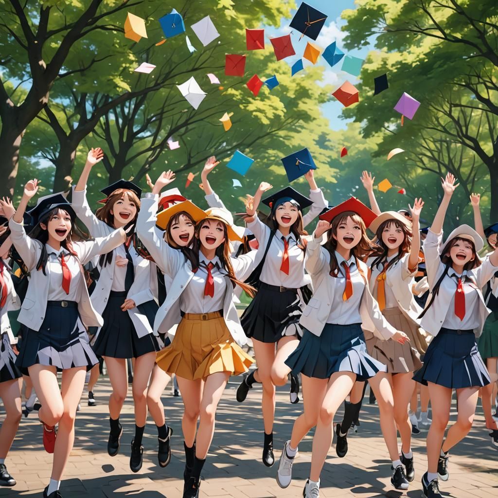 Anime University's graduation day - Happy days !