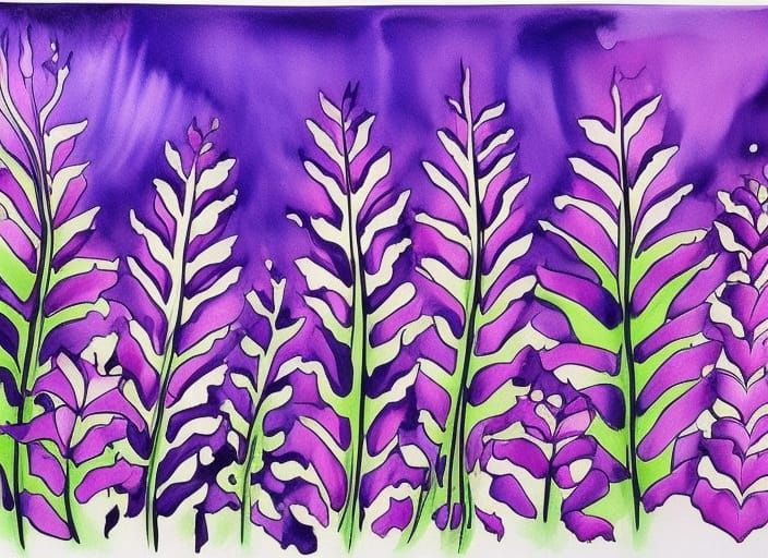 Mystical Fairy Forest Ink Painting in Hyperrealism