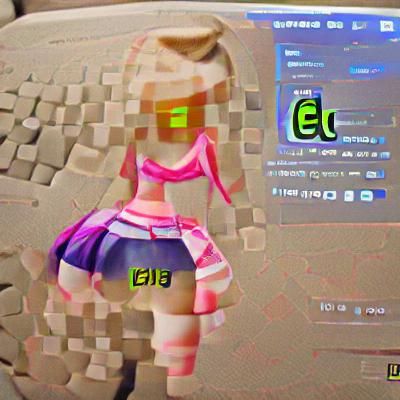 Stylized E-Girl Portrait