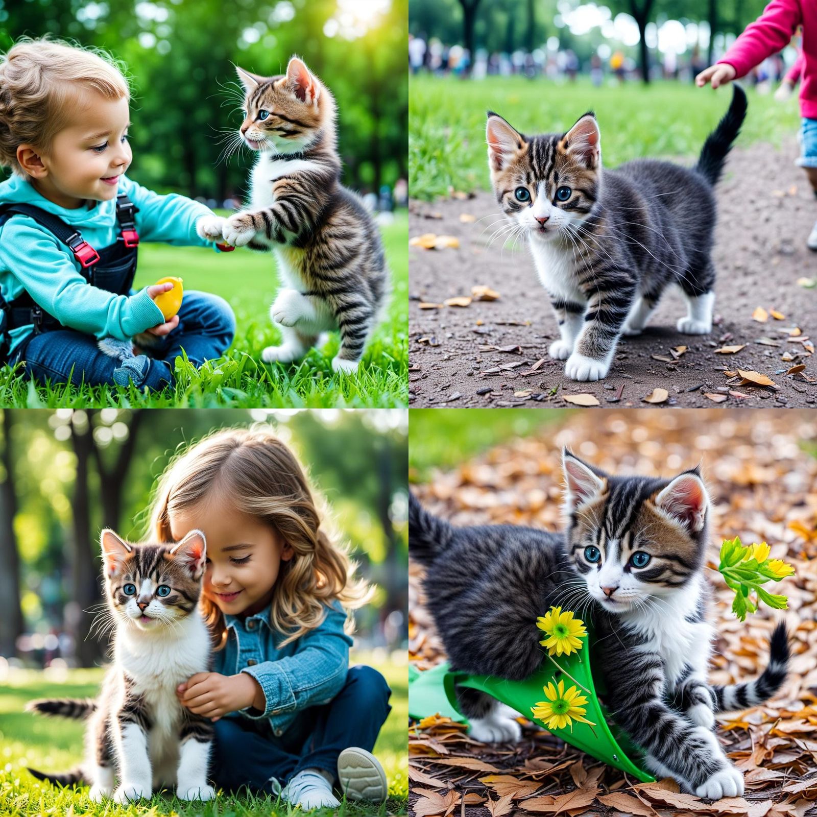 Kitten's Playdate: A Sunny Day in the Park