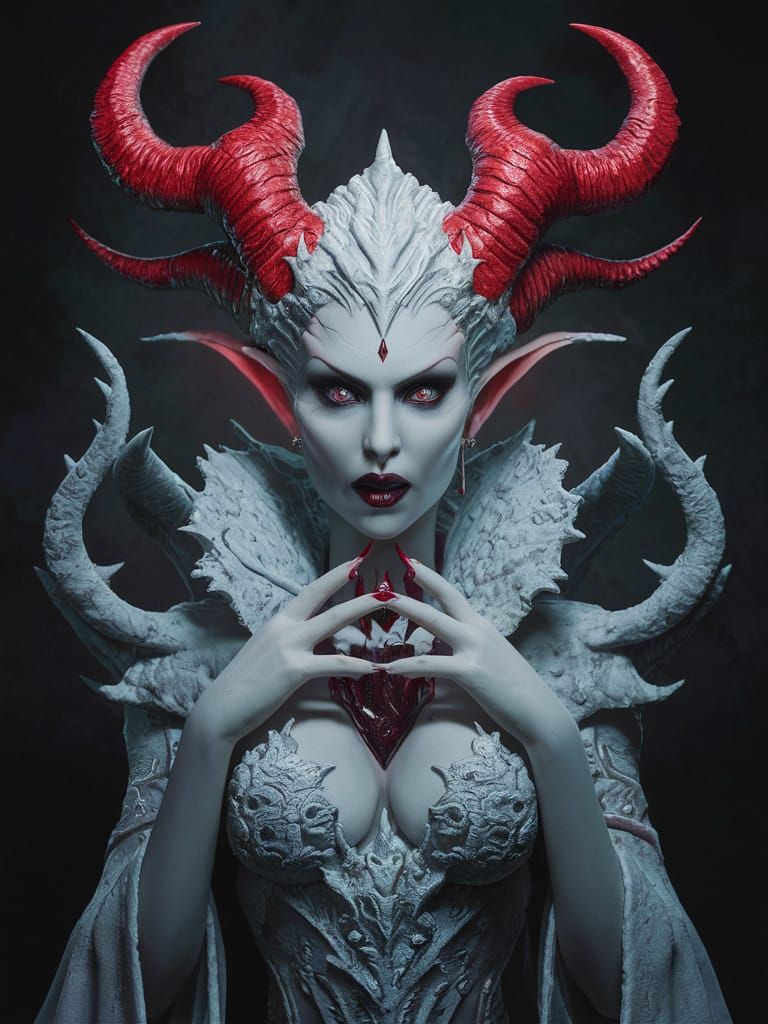 Voluptuous+vile, Queen frost hearted+tart treacherous..