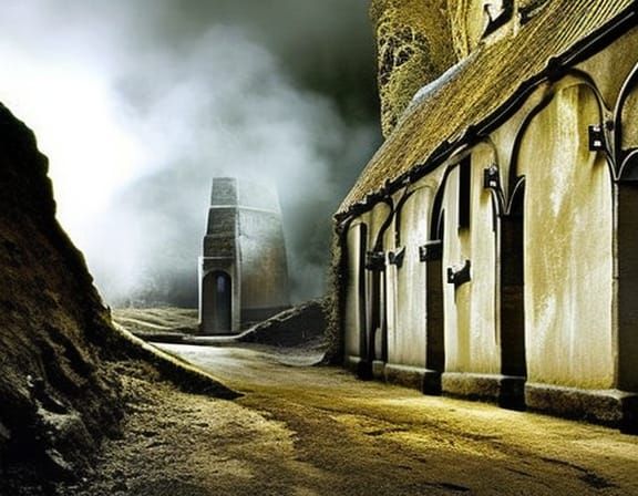 Dark Medieval Dungeon with Torture Devices