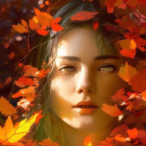 Beautiful Turkey in Autumn Woods: Hyperdetailed Portrait