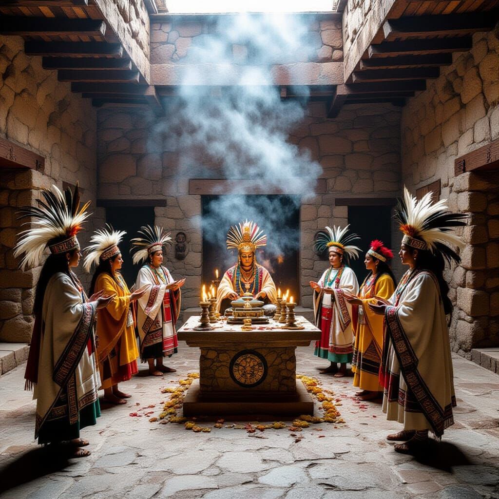 San Lorenzo Ritual With Bird Monster God