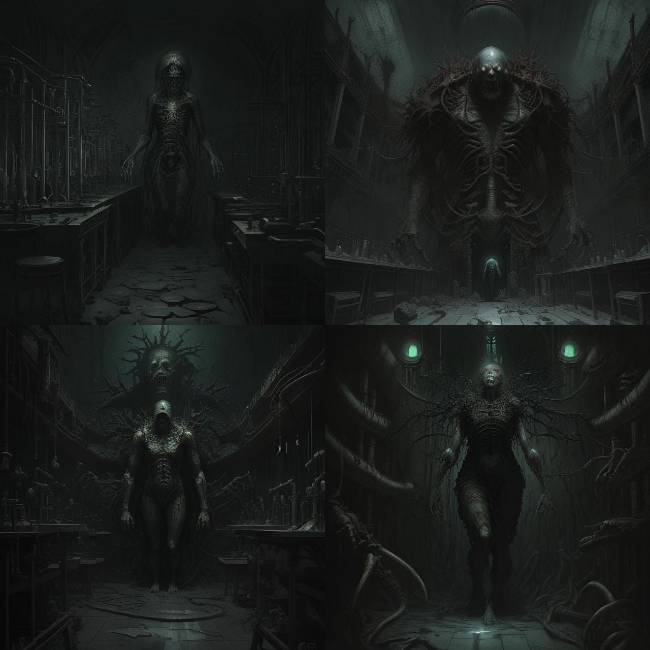 Gothic Horror Laboratory Scene