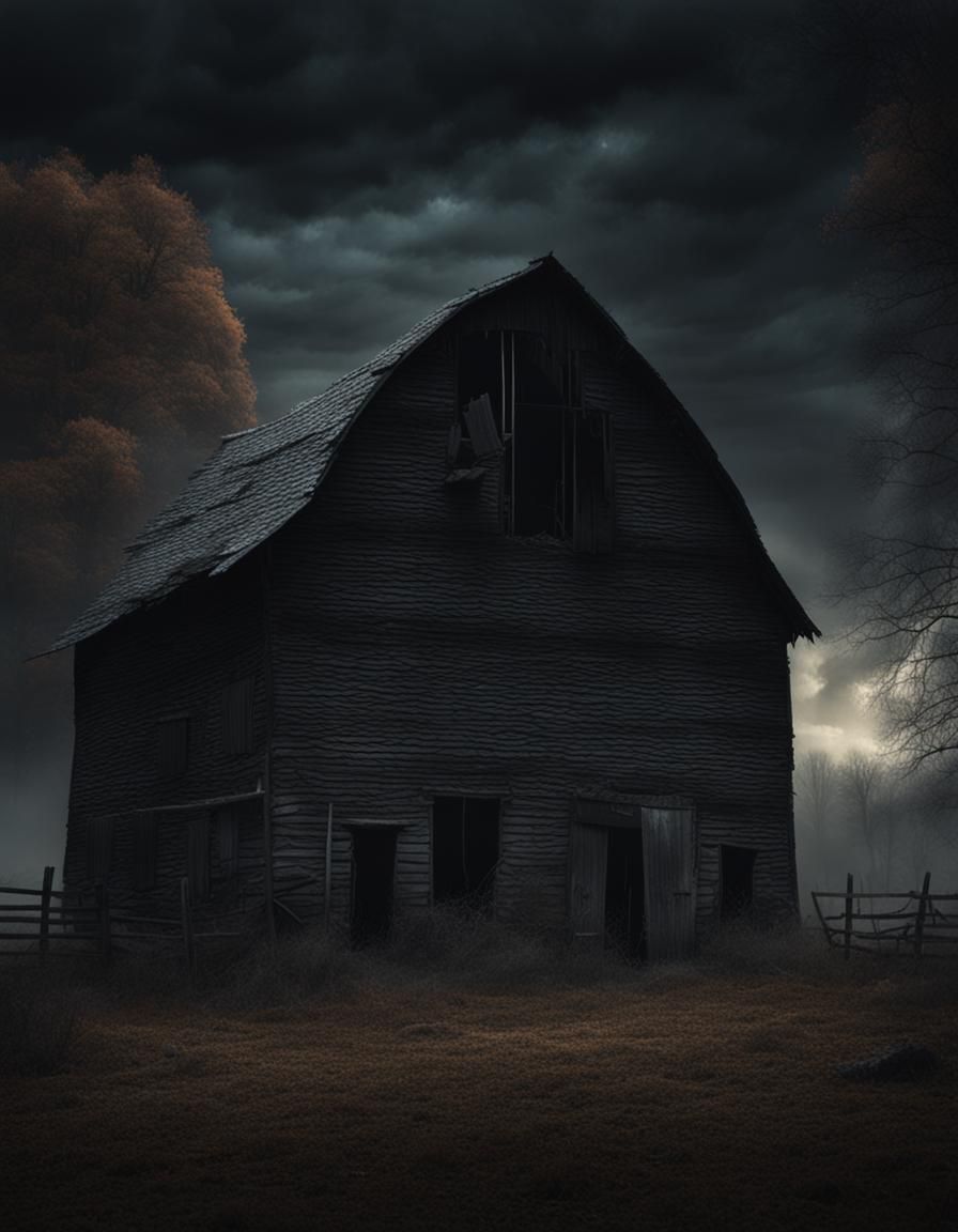 Sinister Fantasy: Ghostly Farm Barn in 8k