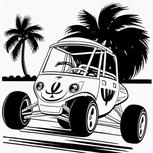 Speed Buggy Logo (3" diameter, black and white):

A circular black and white design with minimal black and bold white li...