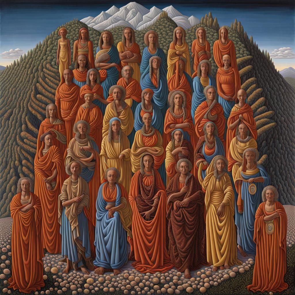 Dionysus Worshippers: A Visionary Oil Painting