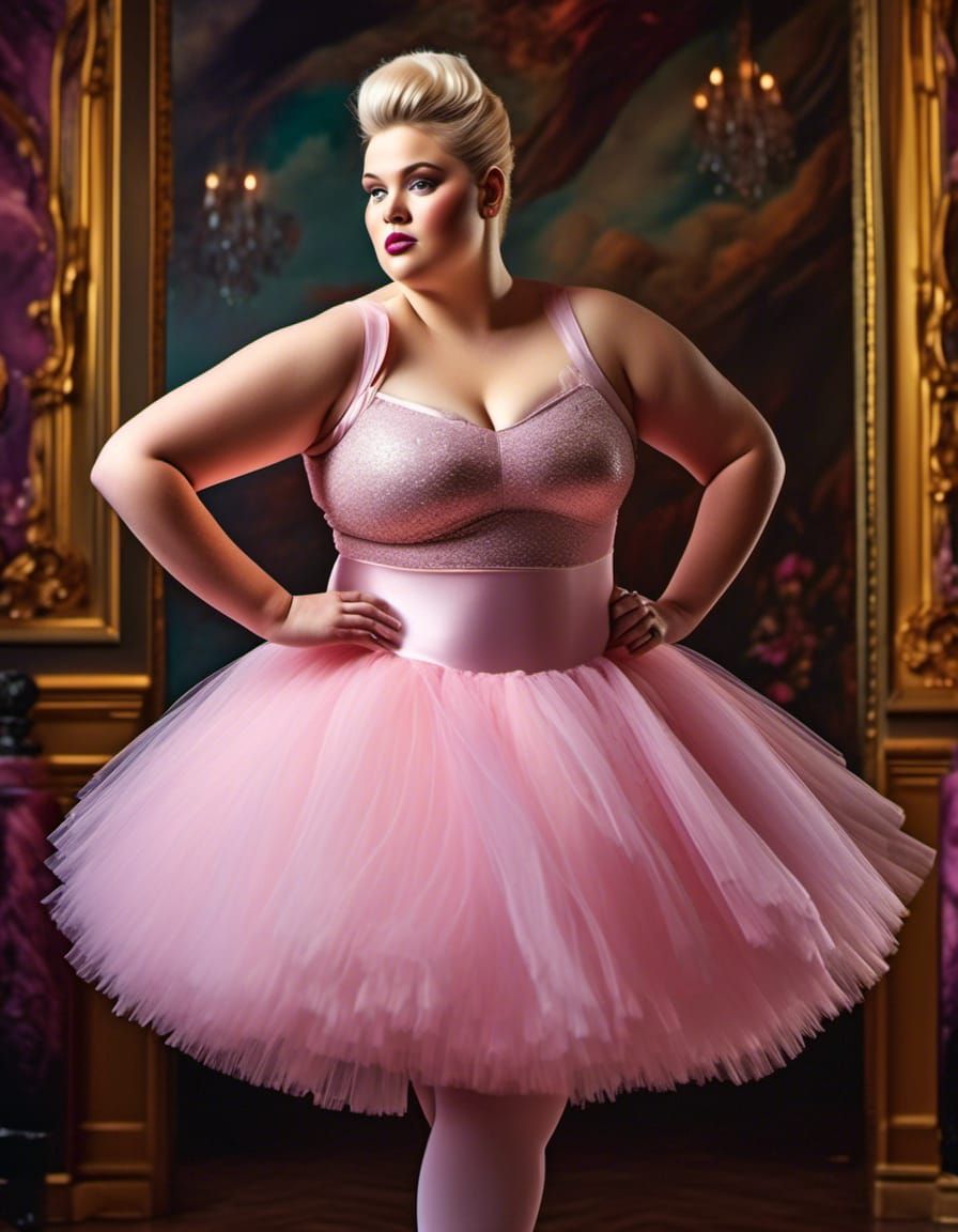 Blonde Ballerina with Colorful Backdrop