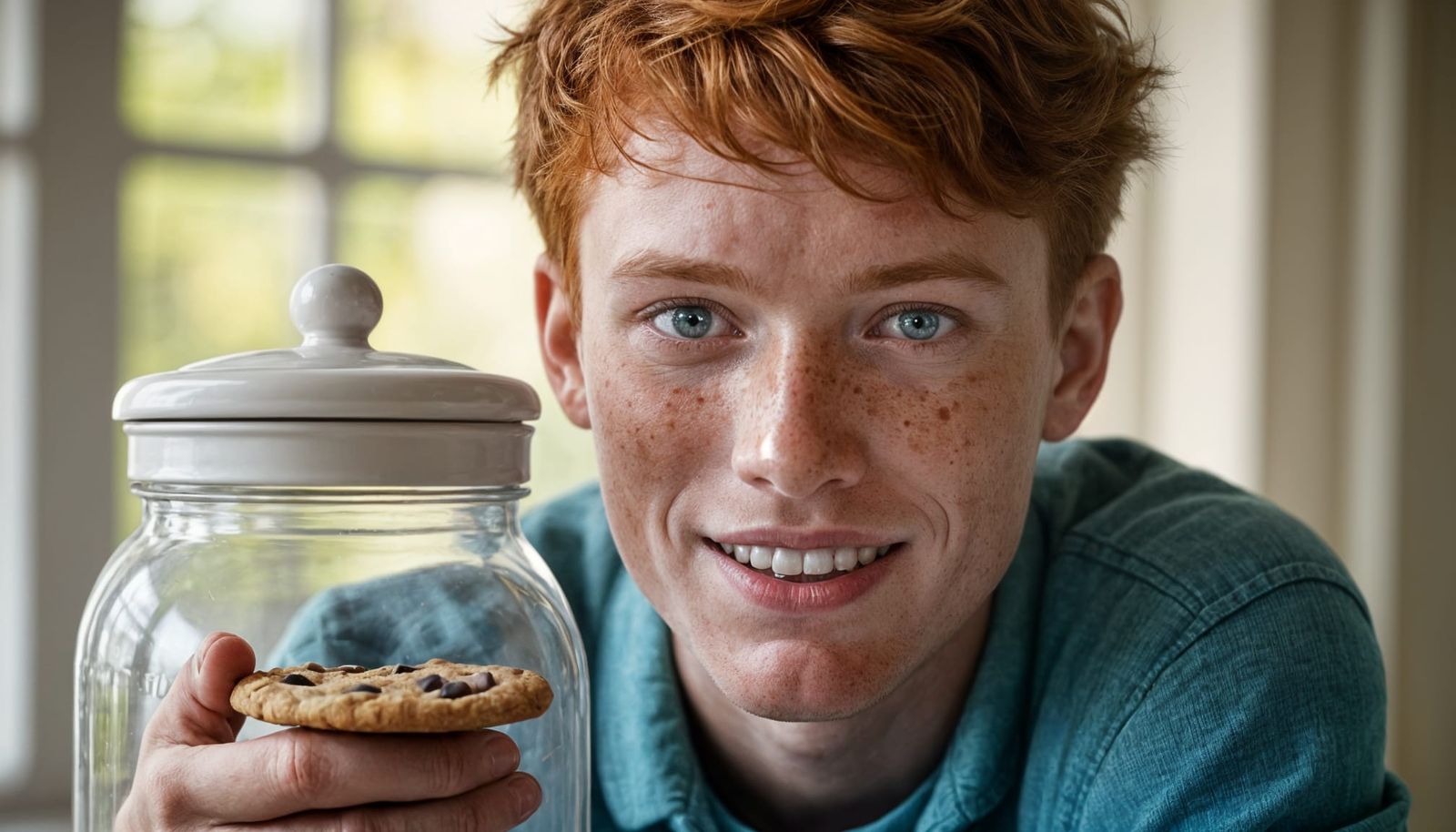 Caught Red-Handed with a Mischievous Grin