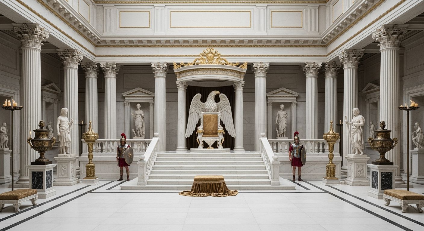 Opulent Throne Room in Ancient Roman Imperial Palace