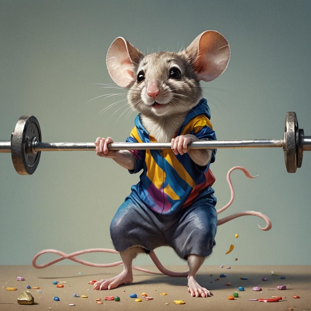 Mouse Weightlifter at the 2024 Paris Olympics