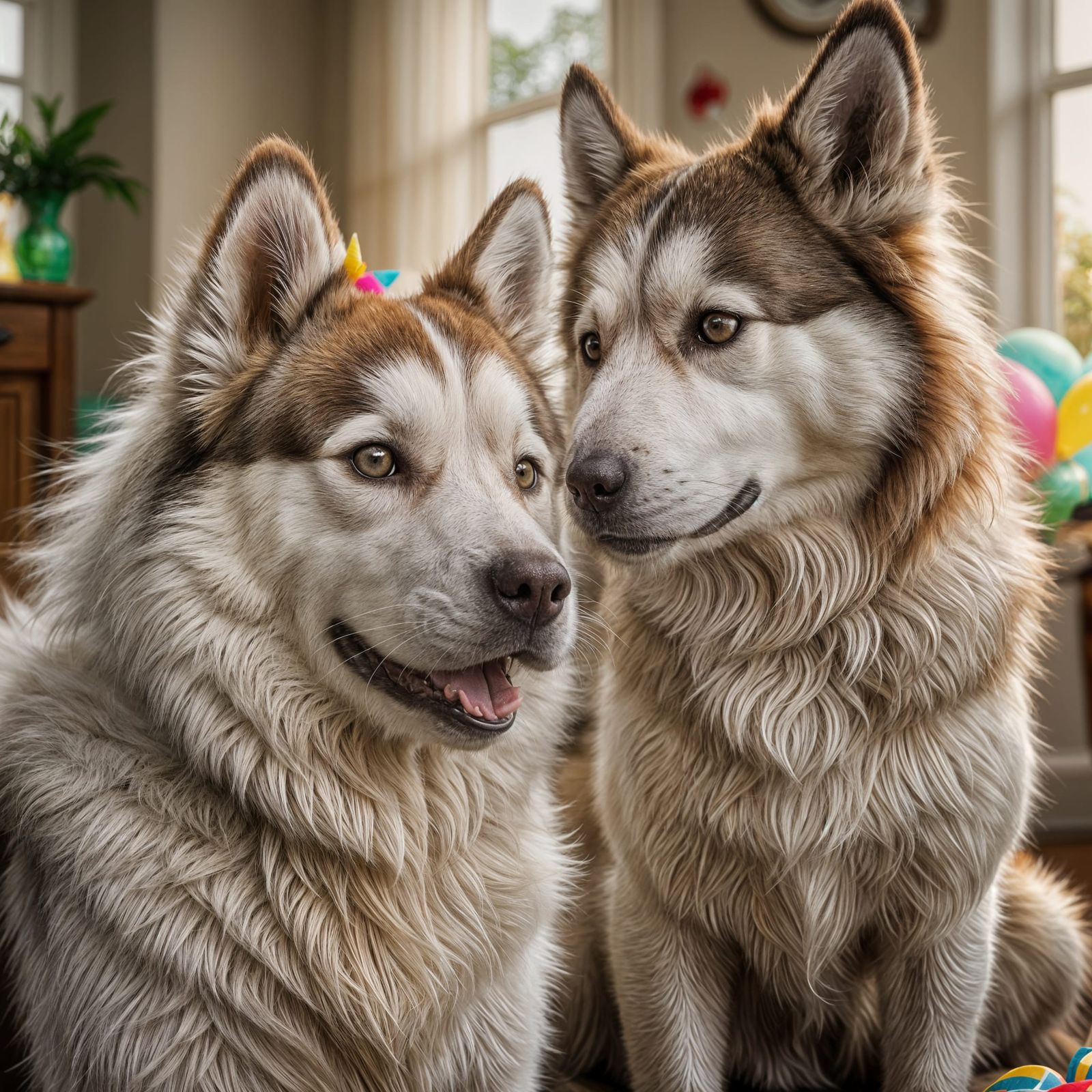 Husky Birthday Celebration in Cinematic Style