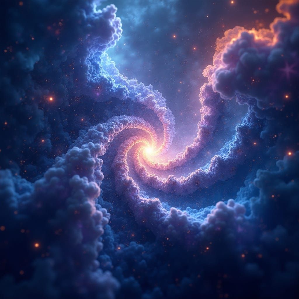 AI as a Paradoxical Nebula in Digital Art Style