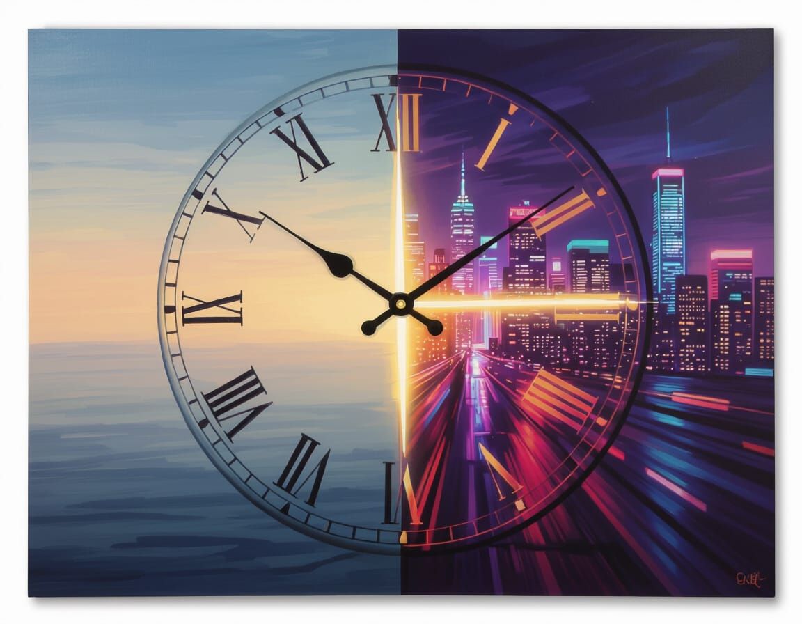 Surrealist Oil Painting Captures Paradox of Time