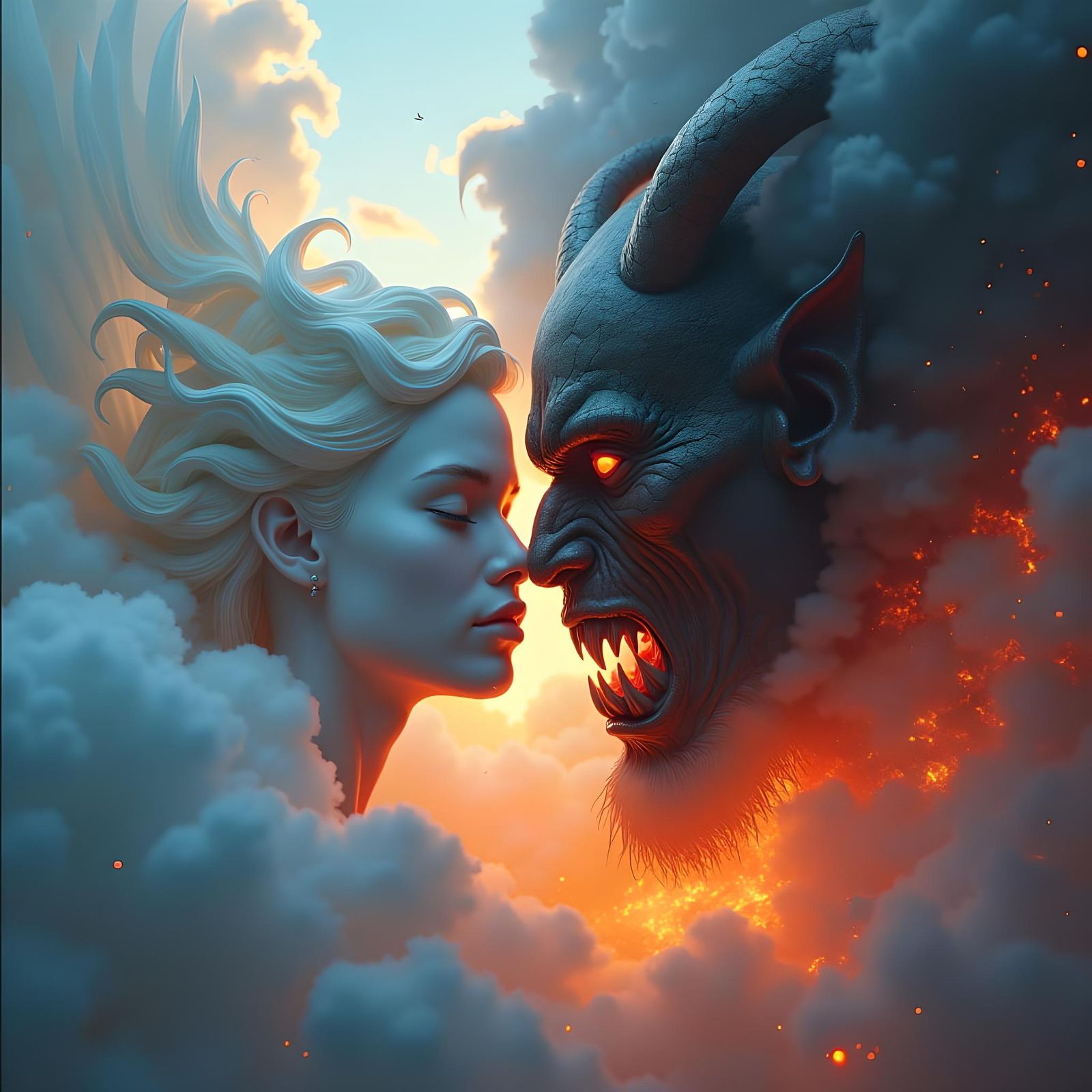 Heaven and Hell Clash: Angel to Demon Morph