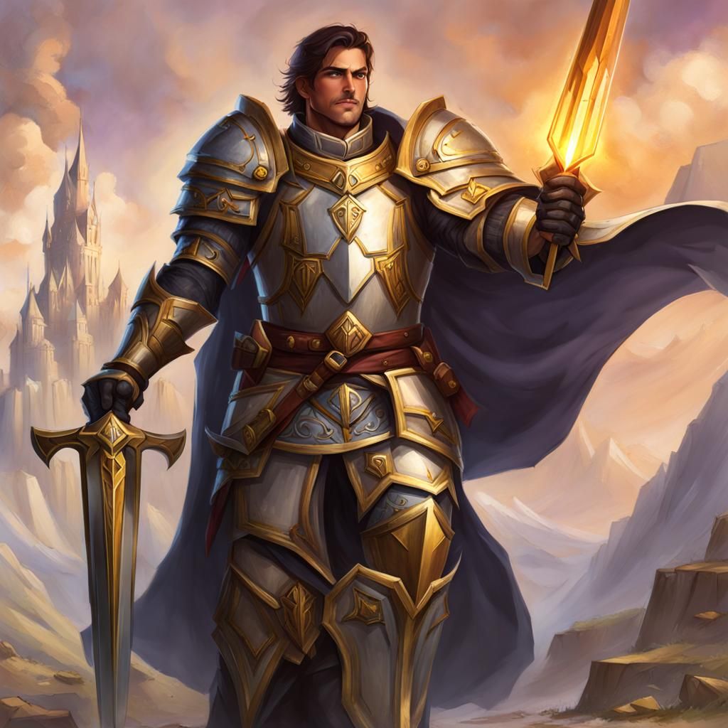 Fantasy Paladin Ready for Battle