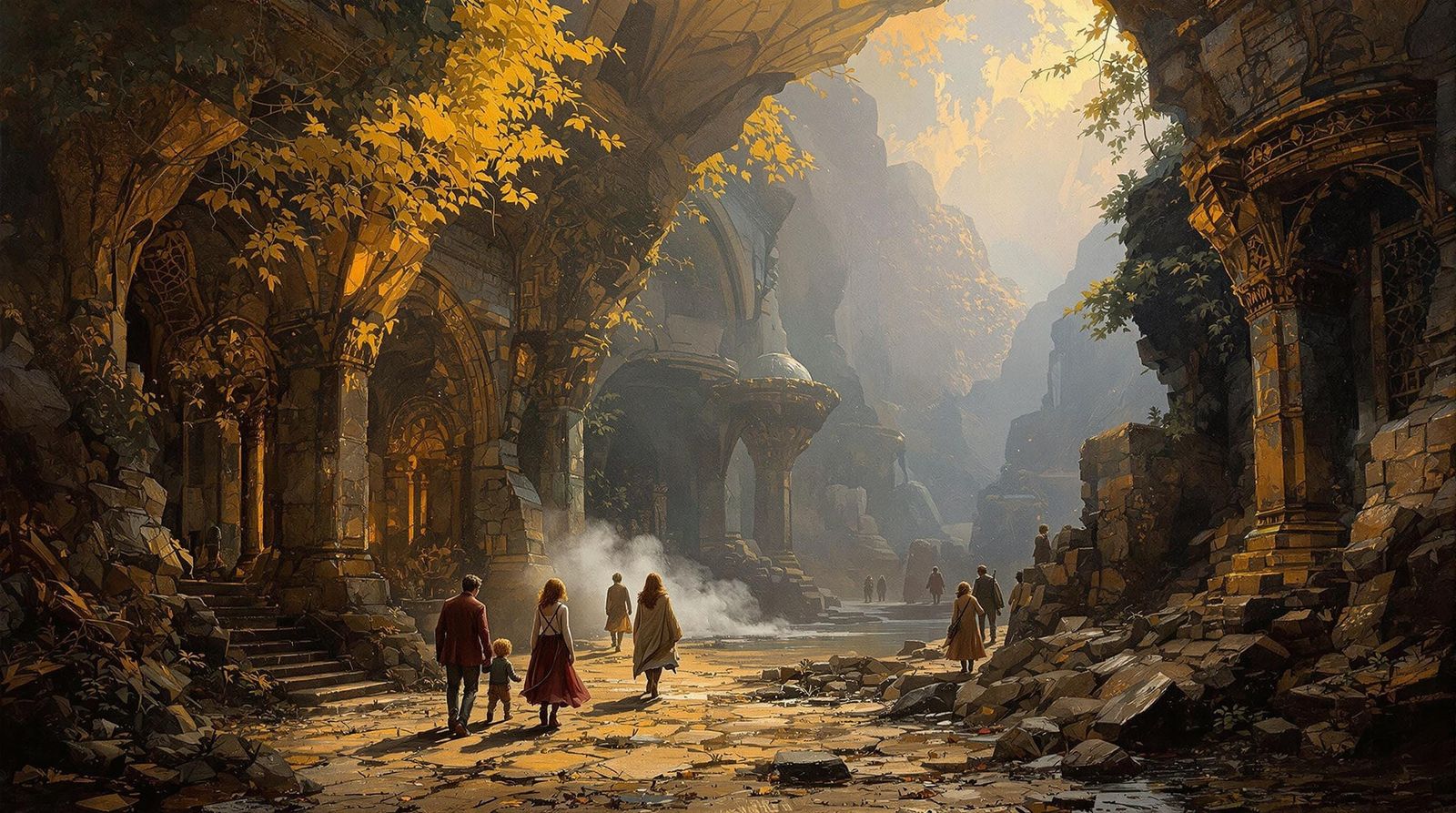 Atmospheric Oil Painting in Style of 19th-Century Masters