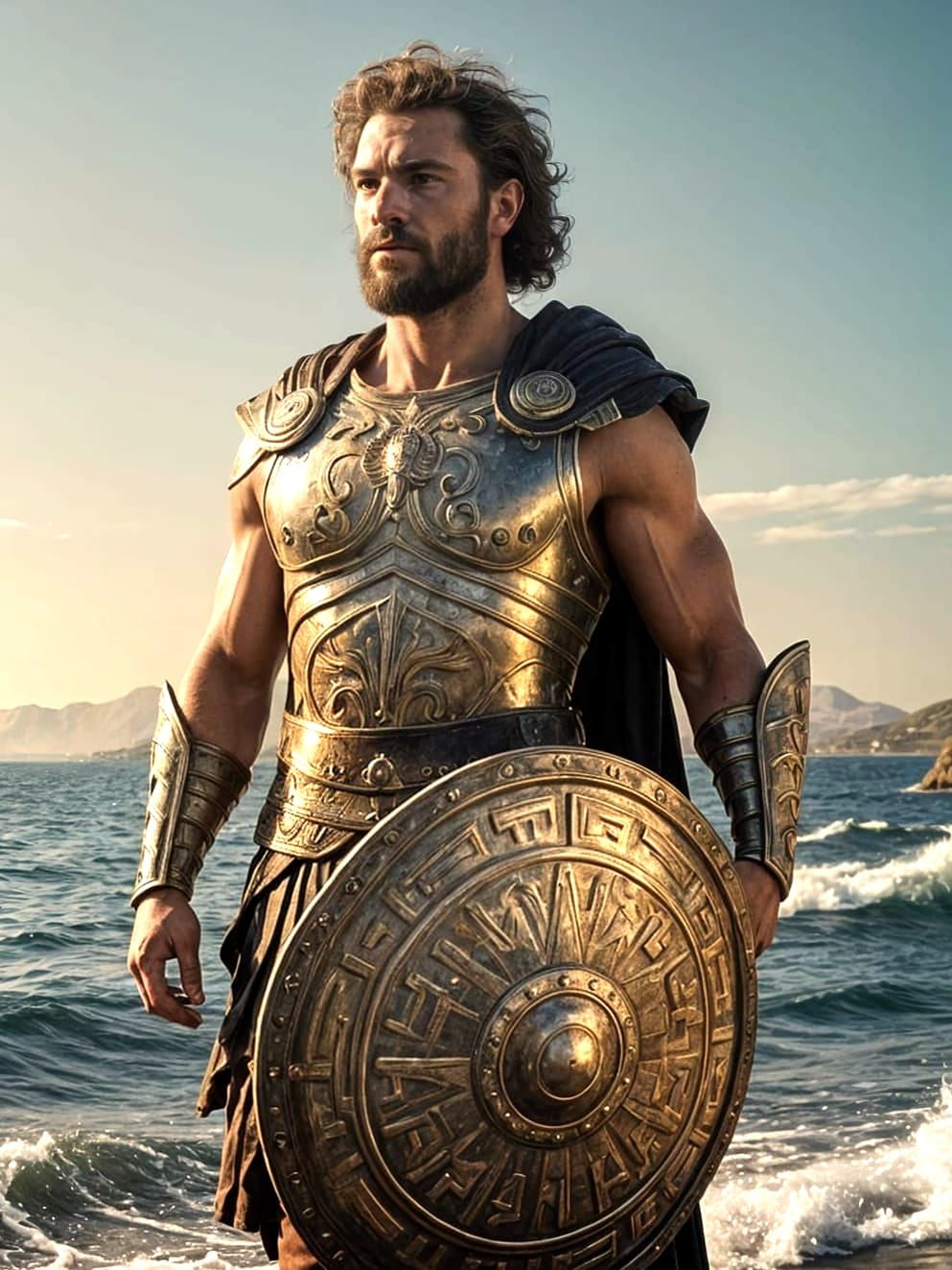 Odysseus on a Ship in Ancient Greece