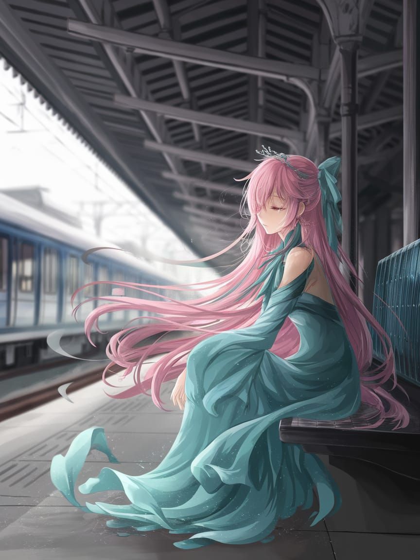 Ethereal Xianxia Maiden Waits in Winter Twilight