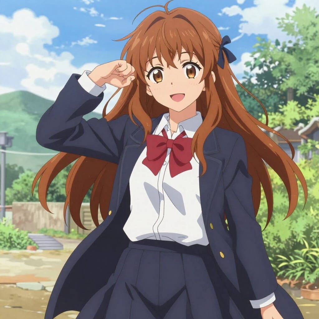 Vibrant Anime Key Visual in Japanese Manga Style