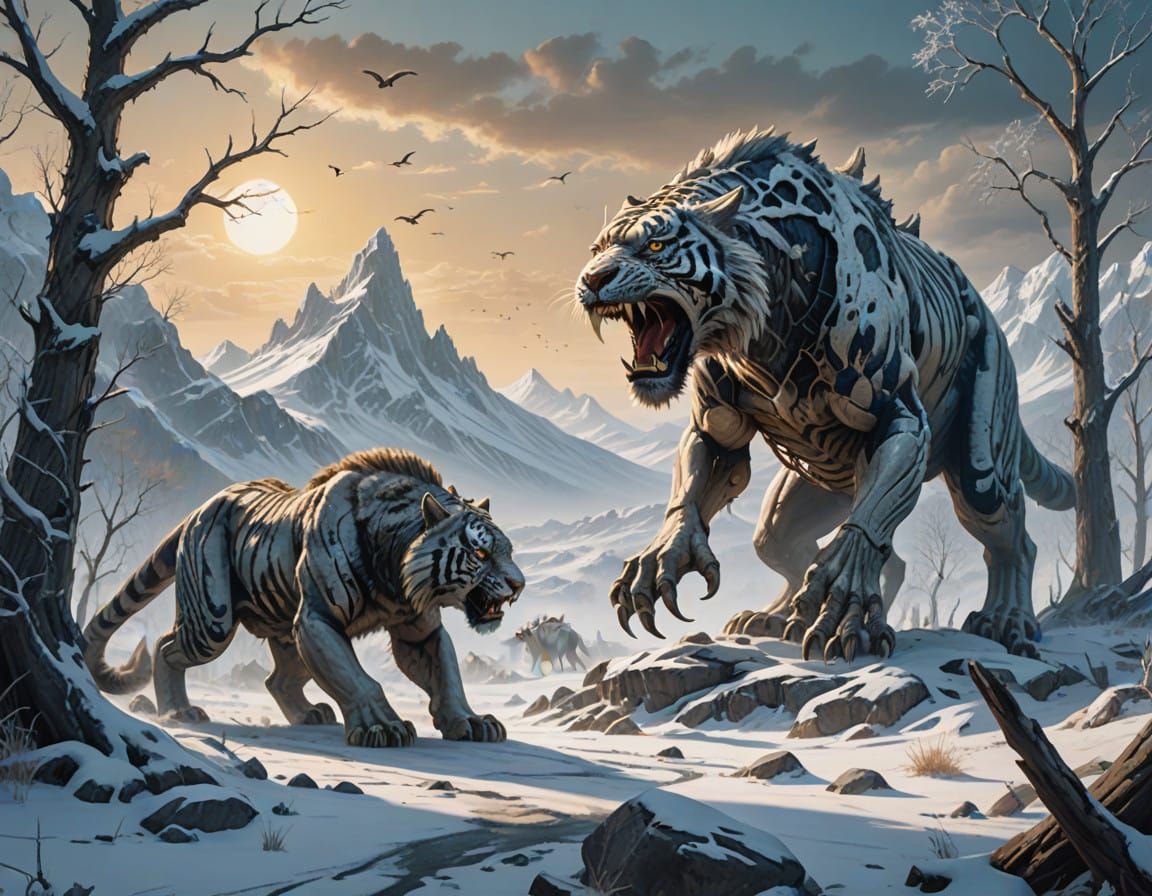 Post-Apocalyptic Winter Wonderland with Saber-Toothed Tigers...