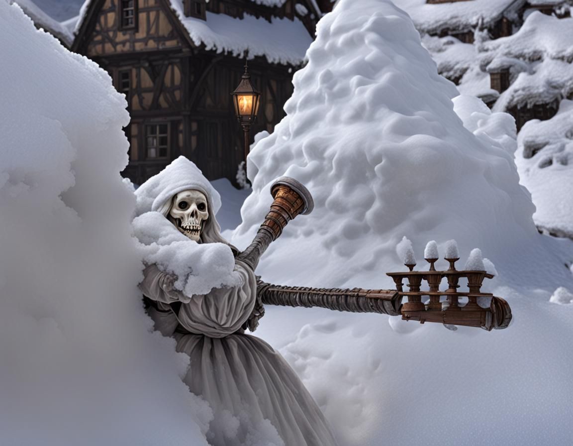 Snowman Cosplays as Death from Discworld