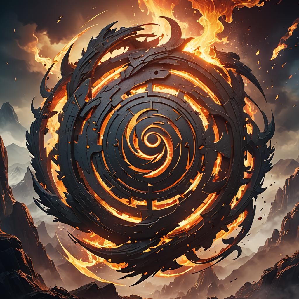 VR Airbending Game Logo: Ablaze - Fantasy Concept Art