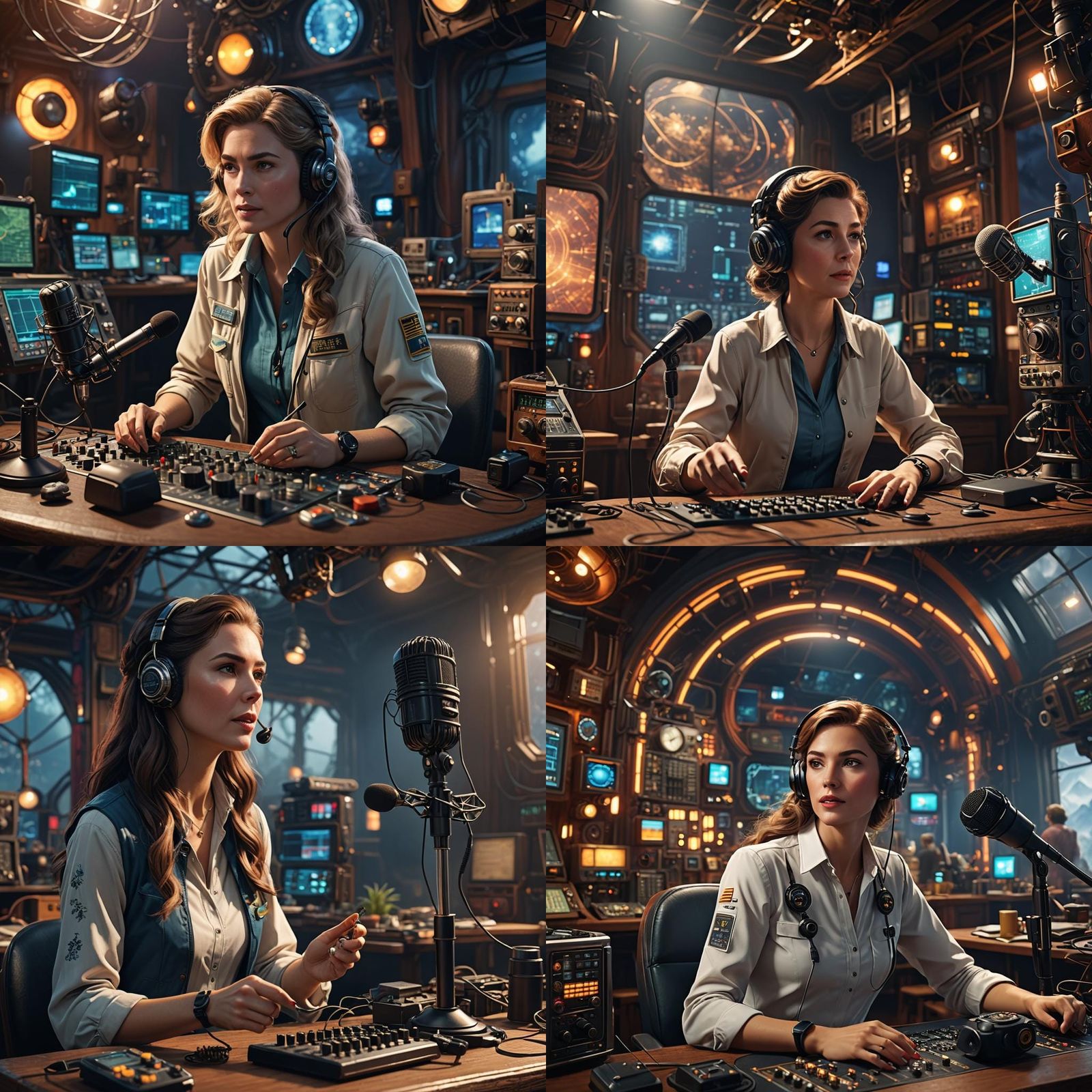 Amateur Radio Communication Set in Detailed Matte Painting