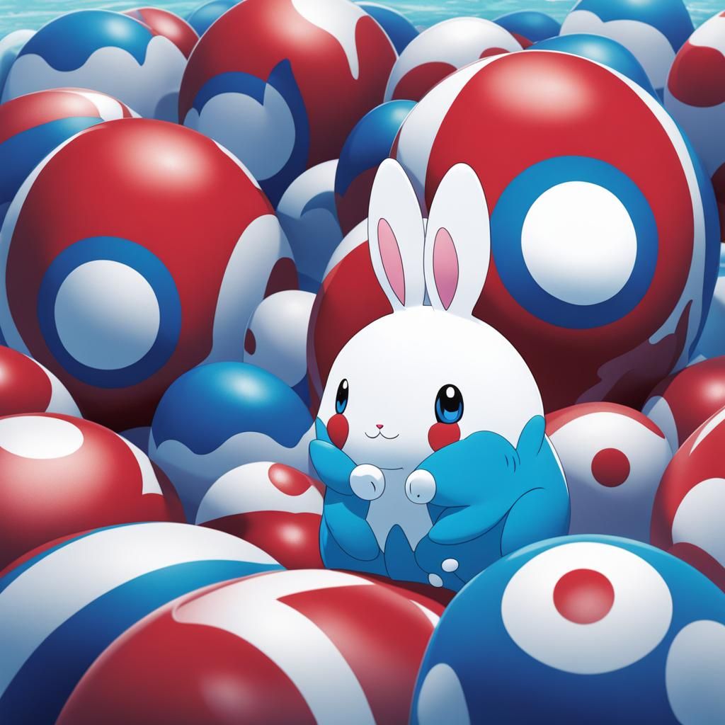 Anime Style Fakemon Inspired by Azumarill