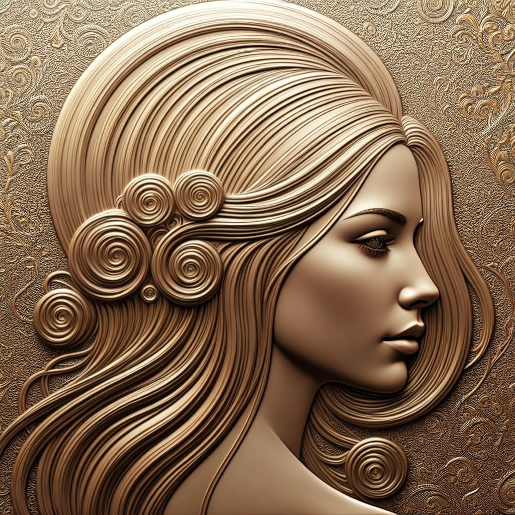 Face 3d bas relief