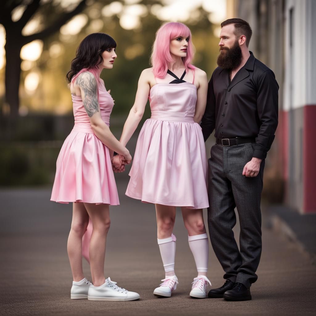 Crossdresser on Date: Professional Photography with Bokeh