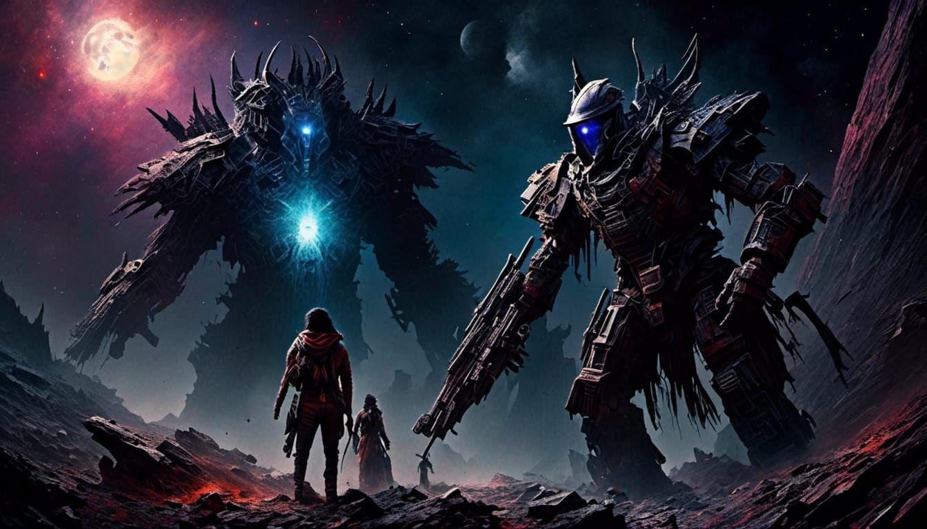 Eerie Cosmic Horror Masterpiece in Surreal Style