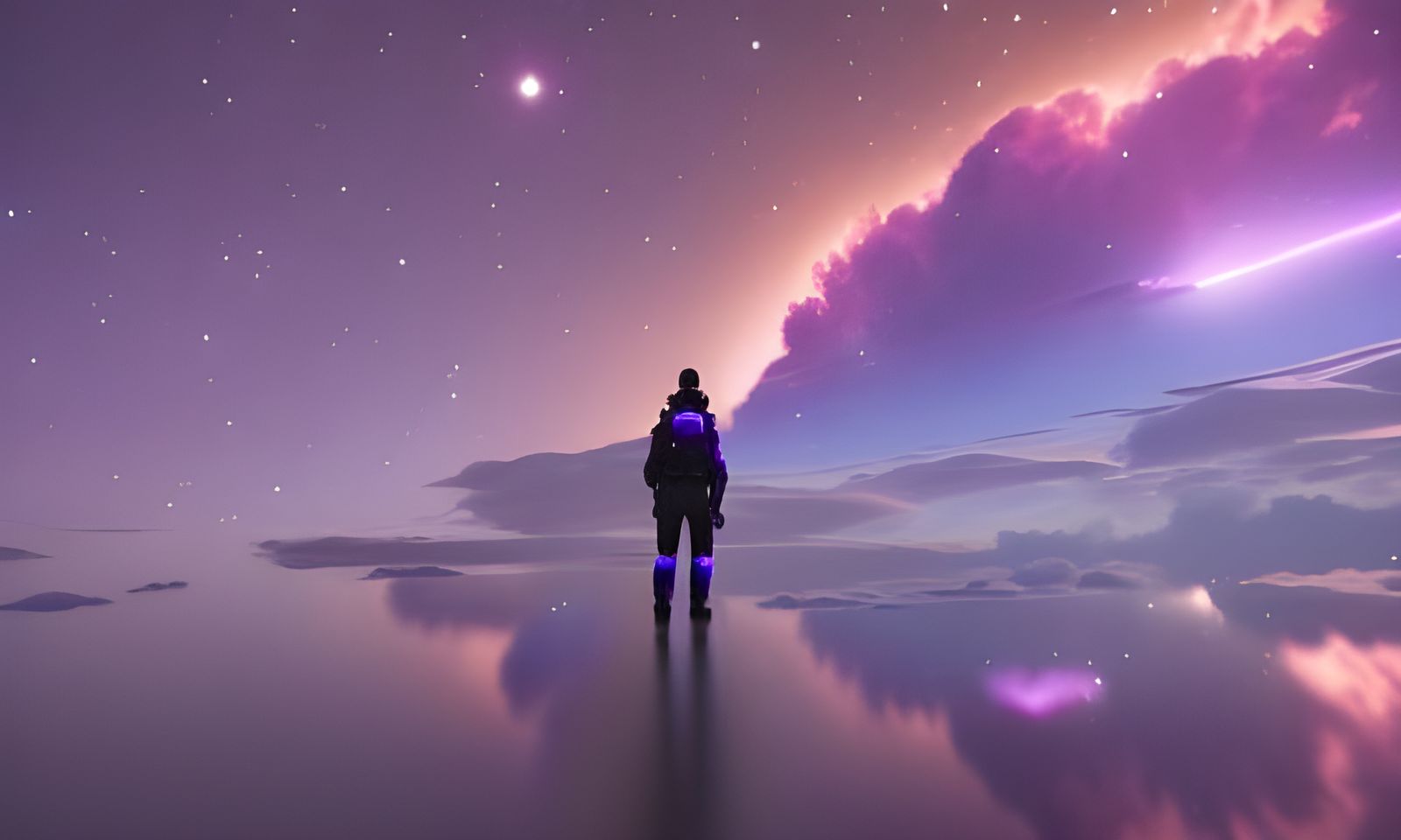 Cosmic Purple Starry Space in Unreal Engine