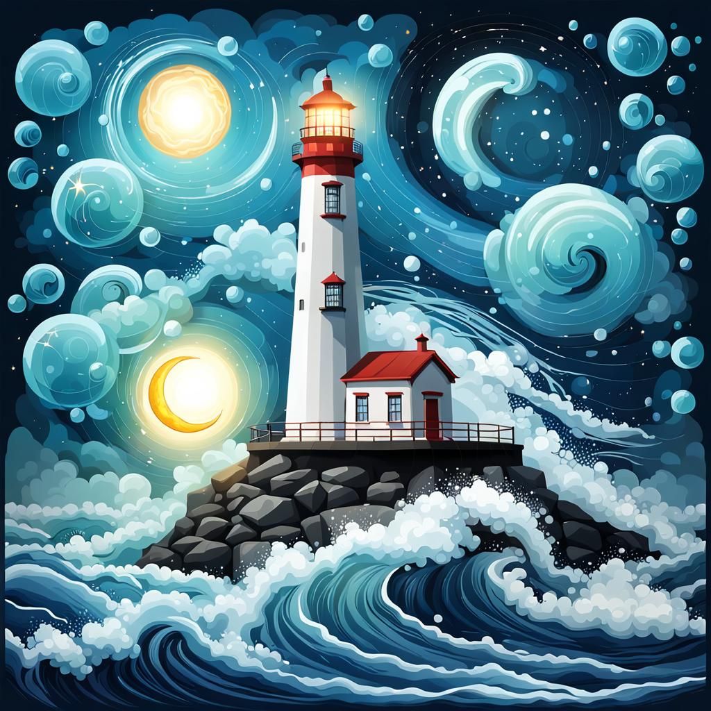 Turbulent Cobalt Ocean Waves Under Overcast Sky