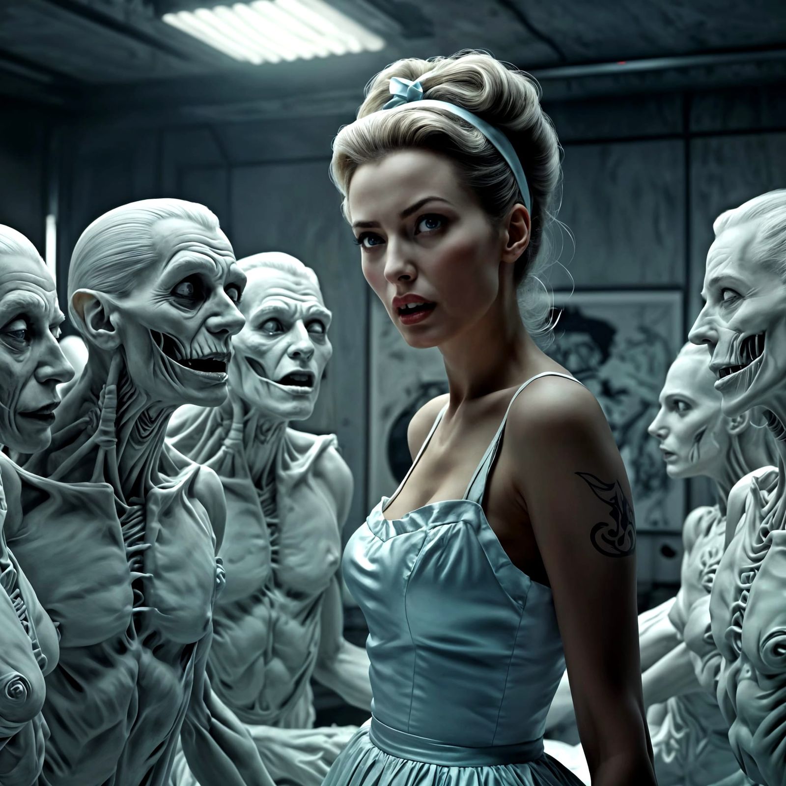 Surreal 1950s Life: Detailed Matte Painting