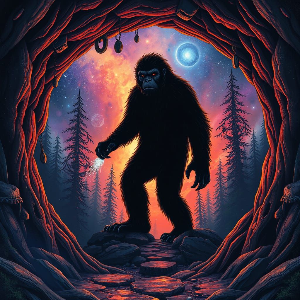 Bigfoot's Journey Through a Parallel Universe Portal