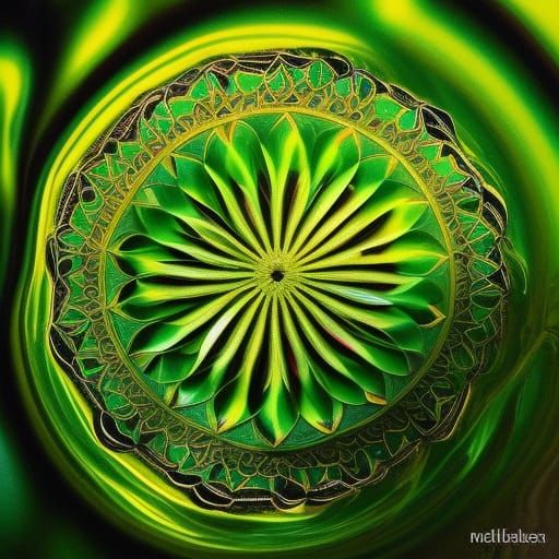 Liquid Mandala Connecting All Living Things