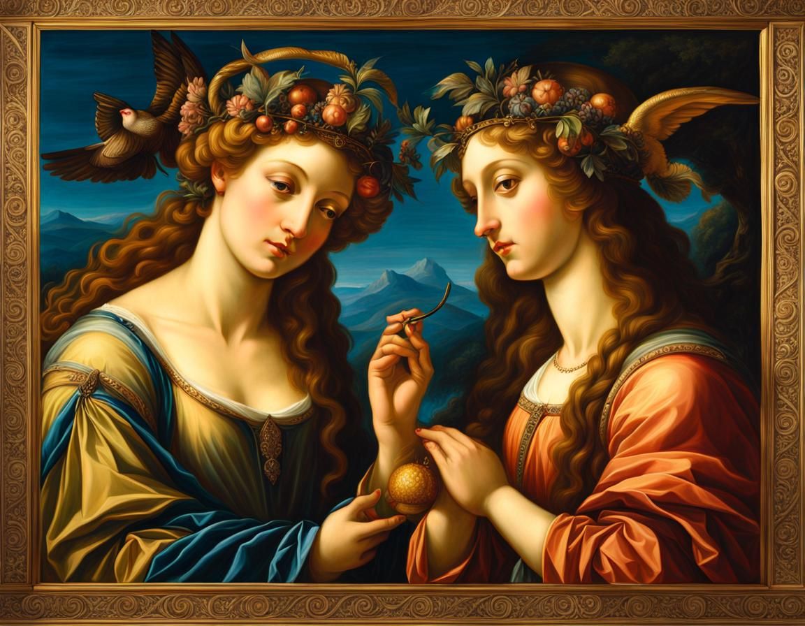 Renaissance Mythology Art with Elaborate Details