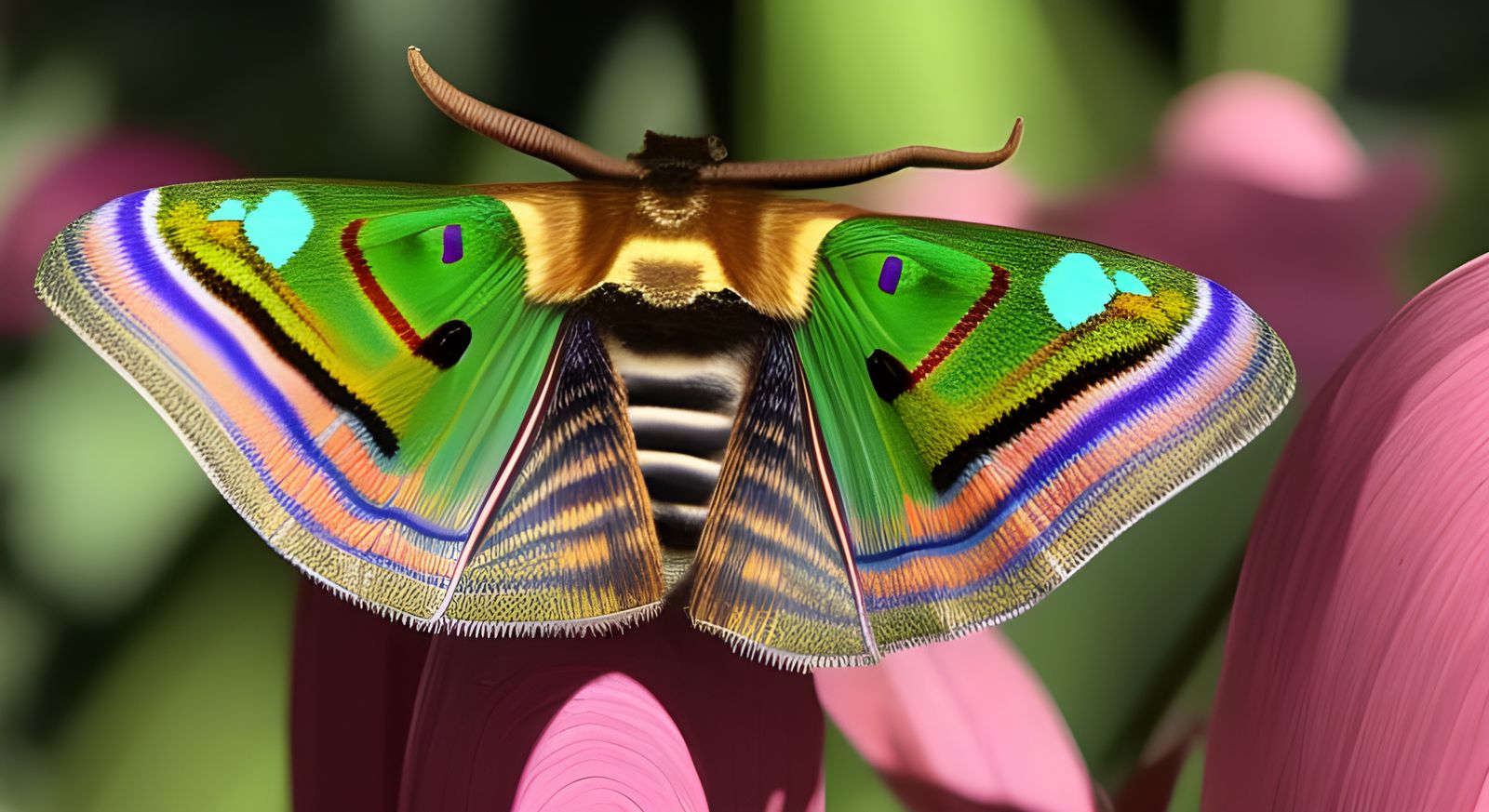 Intricate Alien Moth in Cosmic Photorealism